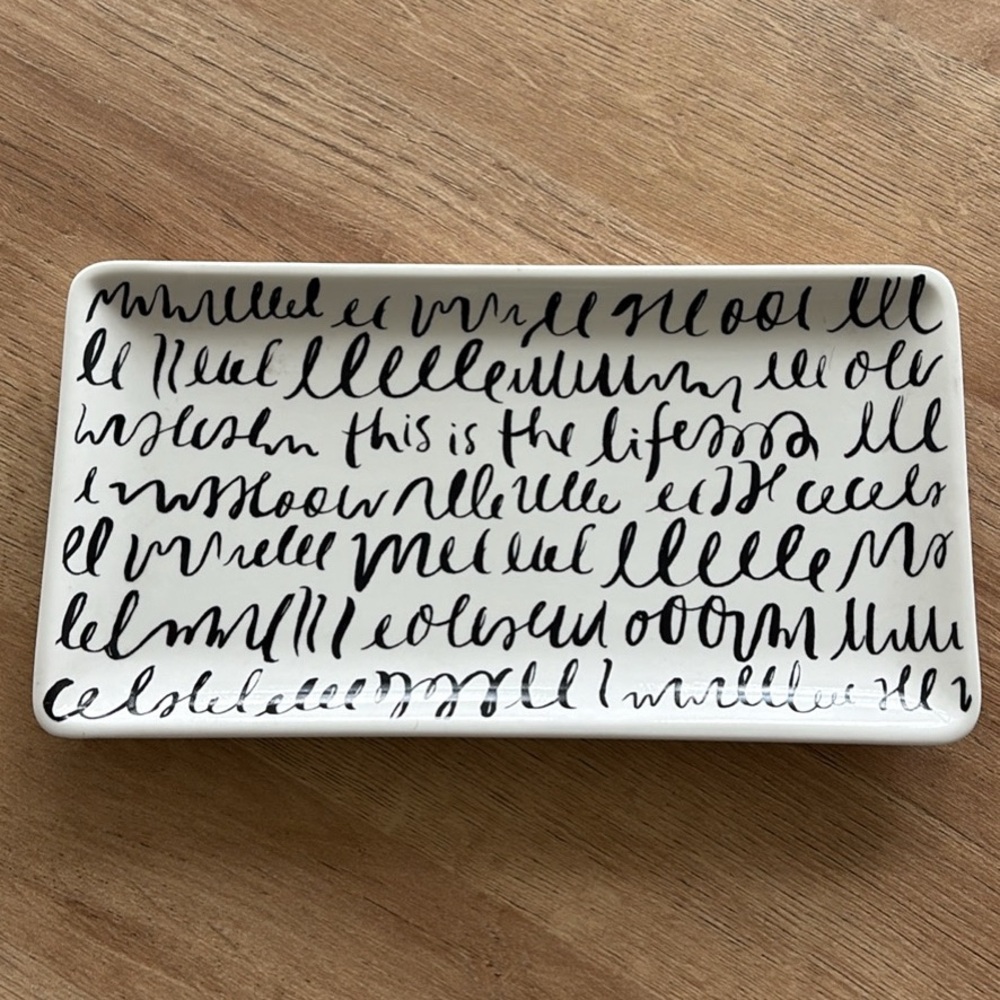 kate spade Script Rectangular Trinket Tray